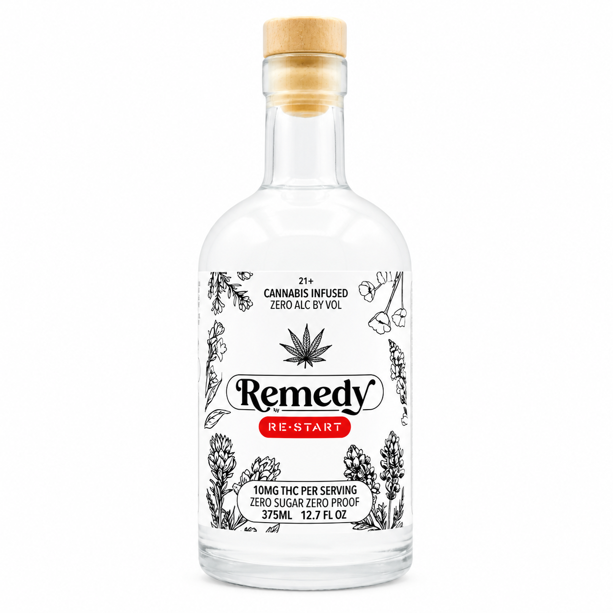 RESTART Remedy THC 10MG Infused Beverage Unflavored No Sugar 375mL (8 servings)